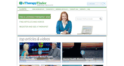 Desktop Screenshot of etherapyfinder.com
